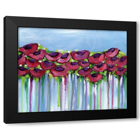 Poppy Dreaming II Black Modern Wood Framed Art Print with Double Matting by Seay, Anne