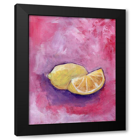 Sour Lemons Black Modern Wood Framed Art Print with Double Matting by Seay, Anne