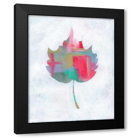 Leaf Abstract I Black Modern Wood Framed Art Print by Seay, Anne