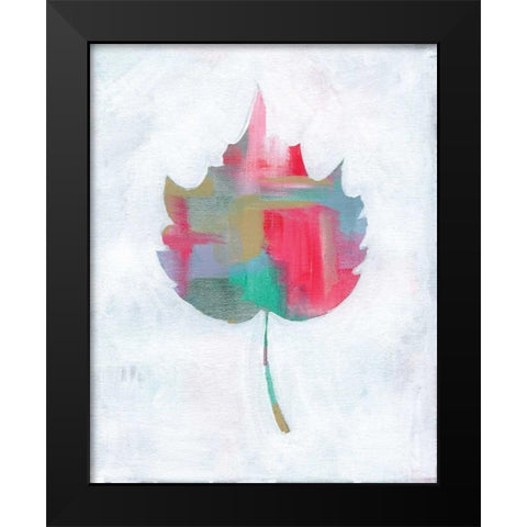 Leaf Abstract I Black Modern Wood Framed Art Print by Seay, Anne