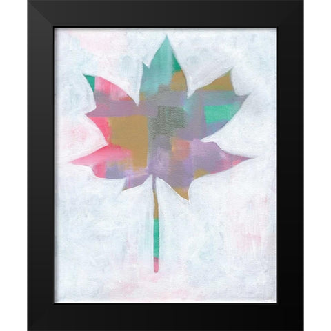 Leaf Abstract II Black Modern Wood Framed Art Print by Seay, Anne