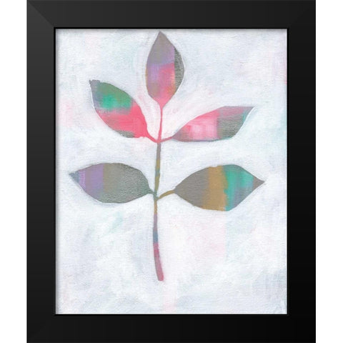 Leaf Abstract III Black Modern Wood Framed Art Print by Seay, Anne