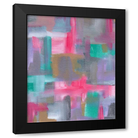 Abstract I Black Modern Wood Framed Art Print with Double Matting by Seay, Anne