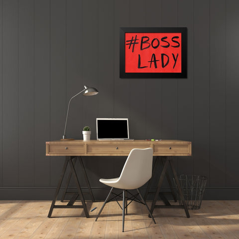 Boss Lady Black Modern Wood Framed Art Print by Seay, Anne