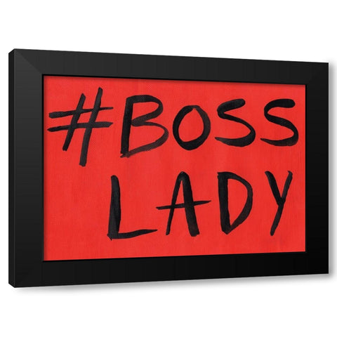 Boss Lady Black Modern Wood Framed Art Print with Double Matting by Seay, Anne