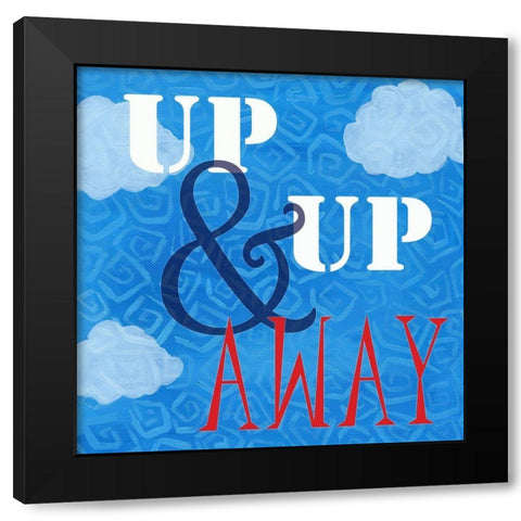 Up, Up and Away Black Modern Wood Framed Art Print by Seay, Anne