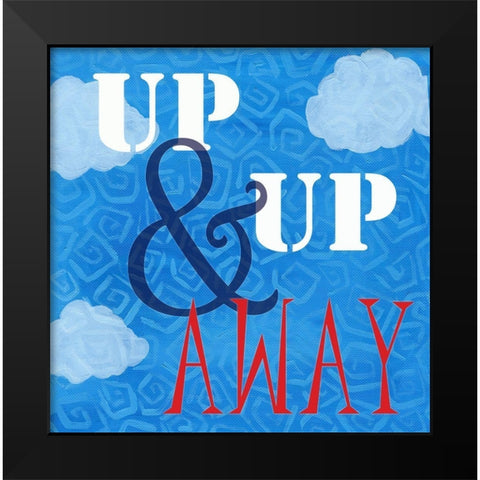 Up, Up and Away Black Modern Wood Framed Art Print by Seay, Anne