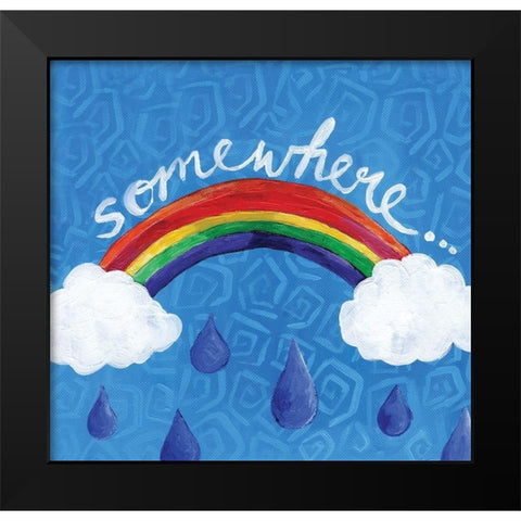 Somewhere Black Modern Wood Framed Art Print by Seay, Anne