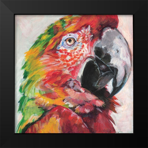 Parrot I Black Modern Wood Framed Art Print by Seay, Anne