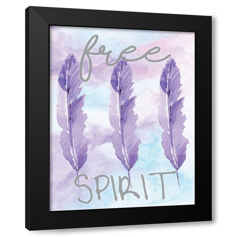 Free Spirit Black Modern Wood Framed Art Print by Seay, Anne
