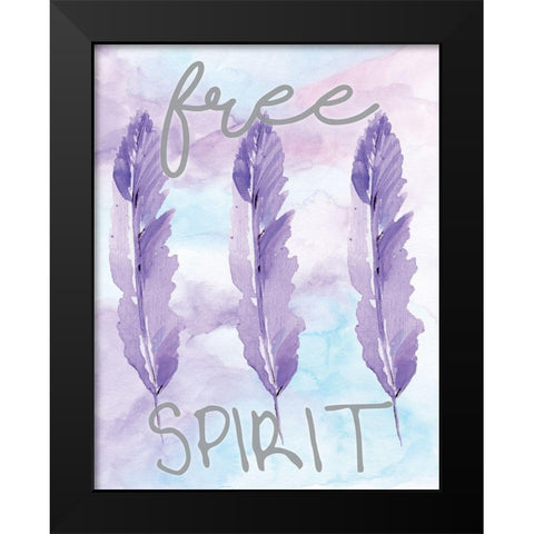 Free Spirit Black Modern Wood Framed Art Print by Seay, Anne