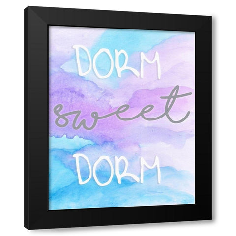 Dorm Sweet Dorm Black Modern Wood Framed Art Print by Seay, Anne