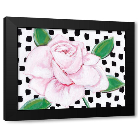 Pink Rose II Black Modern Wood Framed Art Print by Seay, Anne