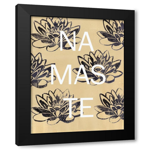 Namaste Black Modern Wood Framed Art Print by Seay, Anne
