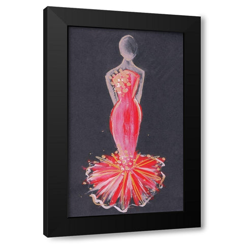 Runway Fashion IV Black Modern Wood Framed Art Print by Seay, Anne
