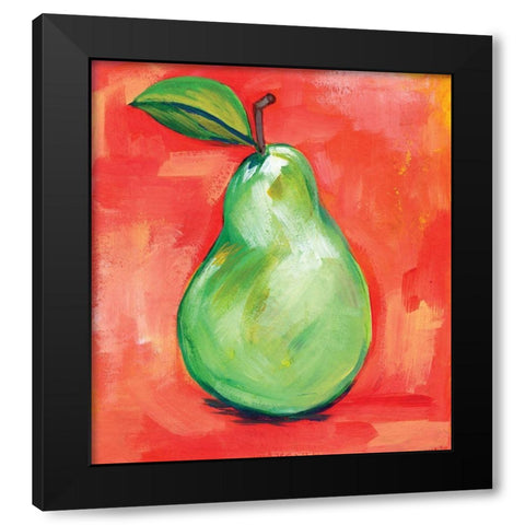 Pear Black Modern Wood Framed Art Print by Seay, Anne