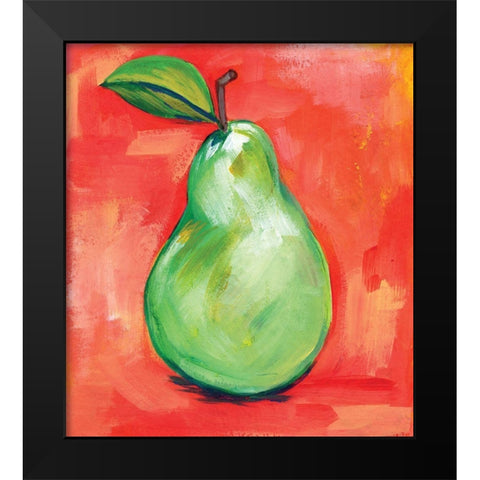 Pear Black Modern Wood Framed Art Print by Seay, Anne