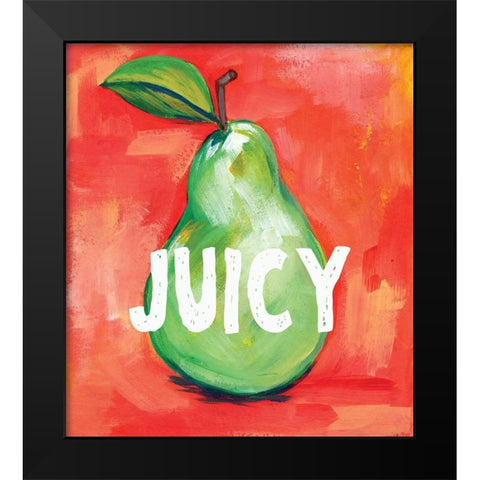 Juicy Black Modern Wood Framed Art Print by Seay, Anne