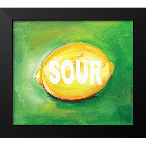 Sour Black Modern Wood Framed Art Print by Seay, Anne