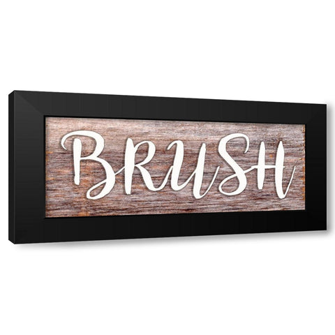 Brush Black Modern Wood Framed Art Print by Seay, Anne