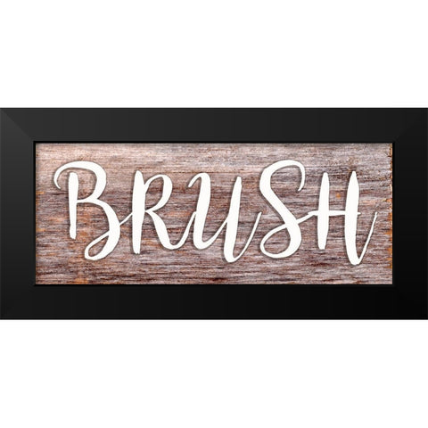 Brush Black Modern Wood Framed Art Print by Seay, Anne