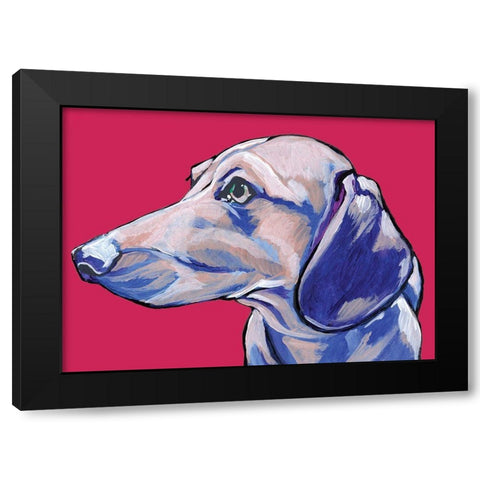 Dachshund II Black Modern Wood Framed Art Print by Seay, Anne