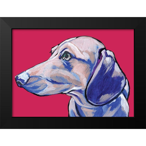 Dachshund II Black Modern Wood Framed Art Print by Seay, Anne