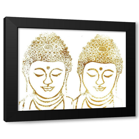 Buddha V Black Modern Wood Framed Art Print by Seay, Anne