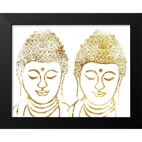 Buddha V Black Modern Wood Framed Art Print by Seay, Anne