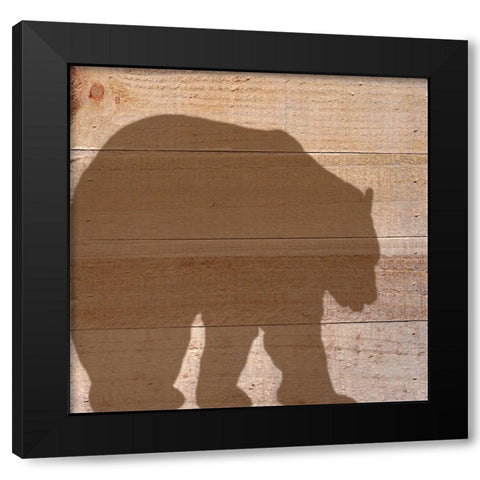 Black Bear Black Modern Wood Framed Art Print with Double Matting by Seay, Anne