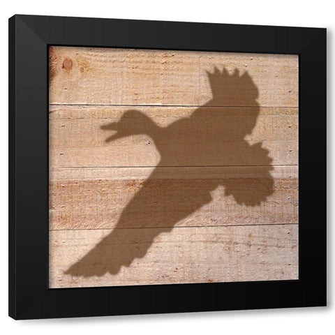 Duck Black Modern Wood Framed Art Print with Double Matting by Seay, Anne