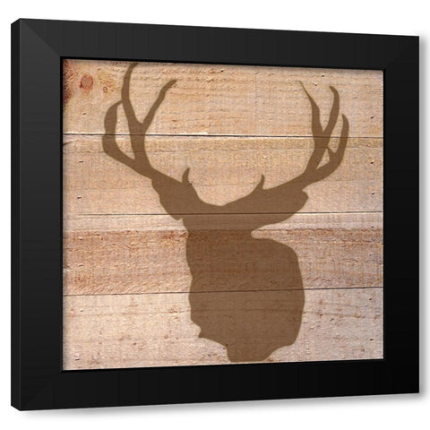 Deer I Black Modern Wood Framed Art Print with Double Matting by Seay, Anne