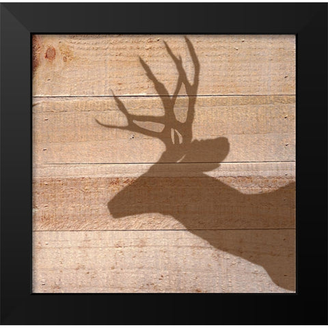 Deer Black Modern Wood Framed Art Print by Seay, Anne