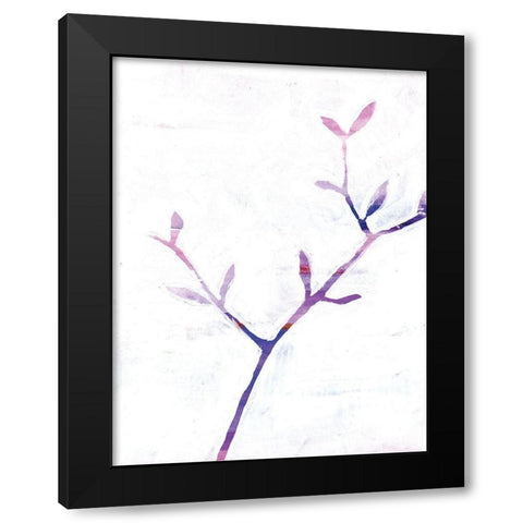 Leaf Trio Black Modern Wood Framed Art Print by Seay, Anne