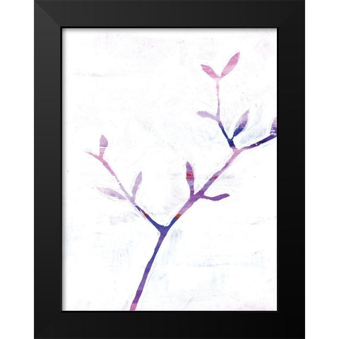 Leaf Trio Black Modern Wood Framed Art Print by Seay, Anne