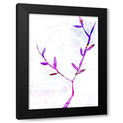 Leaf Trio II Black Modern Wood Framed Art Print by Seay, Anne