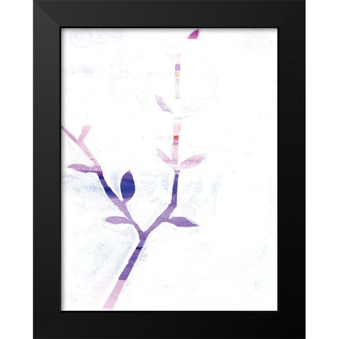 Leaf Trio III Black Modern Wood Framed Art Print by Seay, Anne
