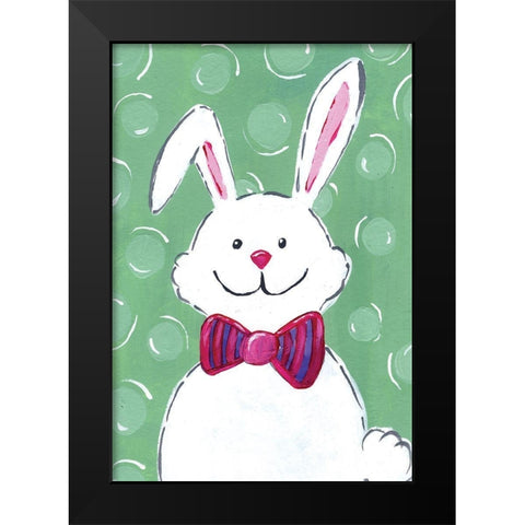 Easter Bunny Black Modern Wood Framed Art Print by Seay, Anne