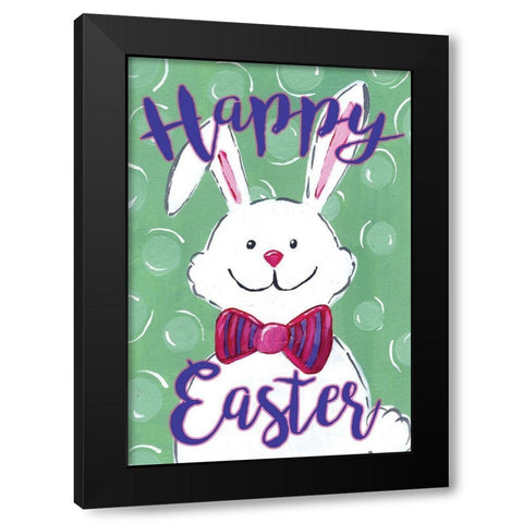 Happy Easter Black Modern Wood Framed Art Print with Double Matting by Seay, Anne