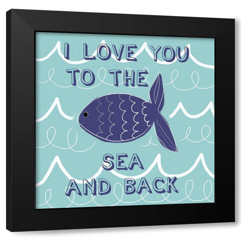To the Sea and Back Black Modern Wood Framed Art Print by Seay, Anne