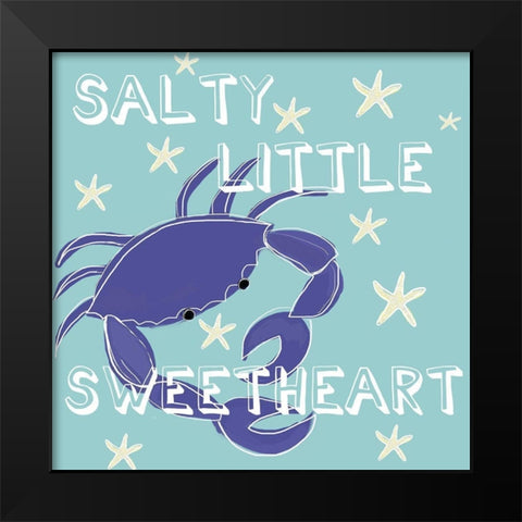 Salty Sweetheart Black Modern Wood Framed Art Print by Seay, Anne