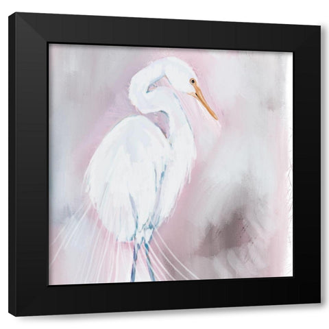 Beach Bird Black Modern Wood Framed Art Print by Seay, Anne