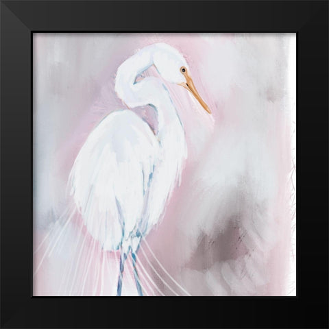 Beach Bird Black Modern Wood Framed Art Print by Seay, Anne