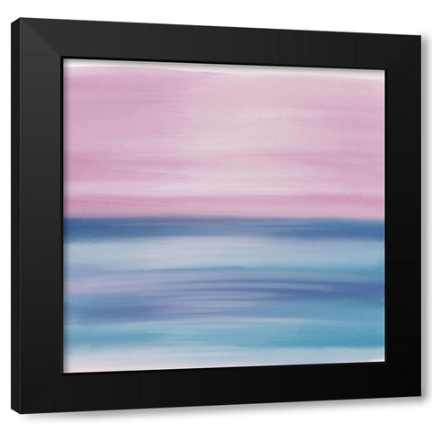 Abstract Beach Black Modern Wood Framed Art Print with Double Matting by Seay, Anne