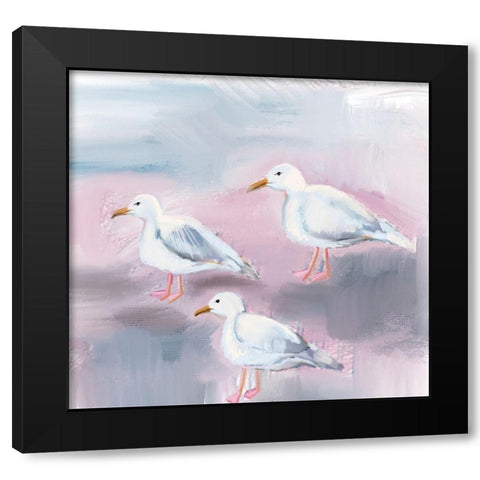 Beach Bird III Black Modern Wood Framed Art Print by Seay, Anne