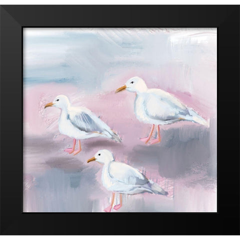 Beach Bird III Black Modern Wood Framed Art Print by Seay, Anne