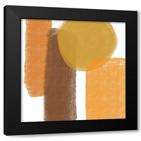Mod Earth II Black Modern Wood Framed Art Print with Double Matting by Seay, Anne