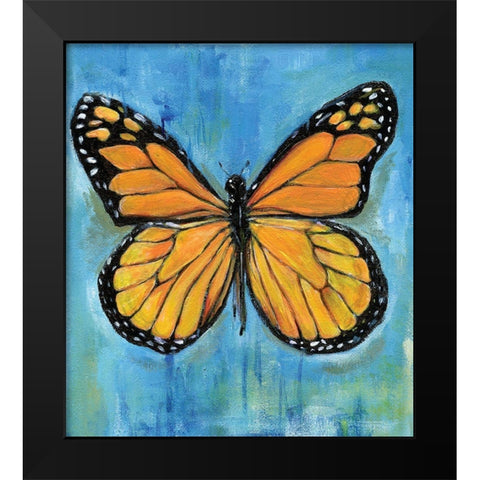 Butterfly Black Modern Wood Framed Art Print by Seay, Anne