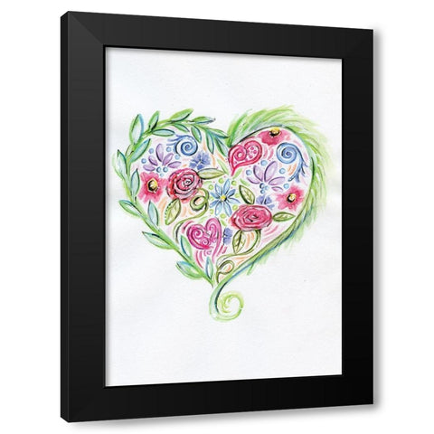 Valentine Black Modern Wood Framed Art Print by Seay, Anne