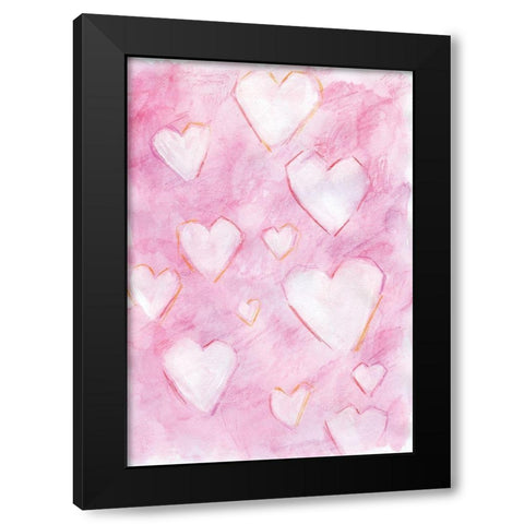 Valentine II Black Modern Wood Framed Art Print with Double Matting by Seay, Anne